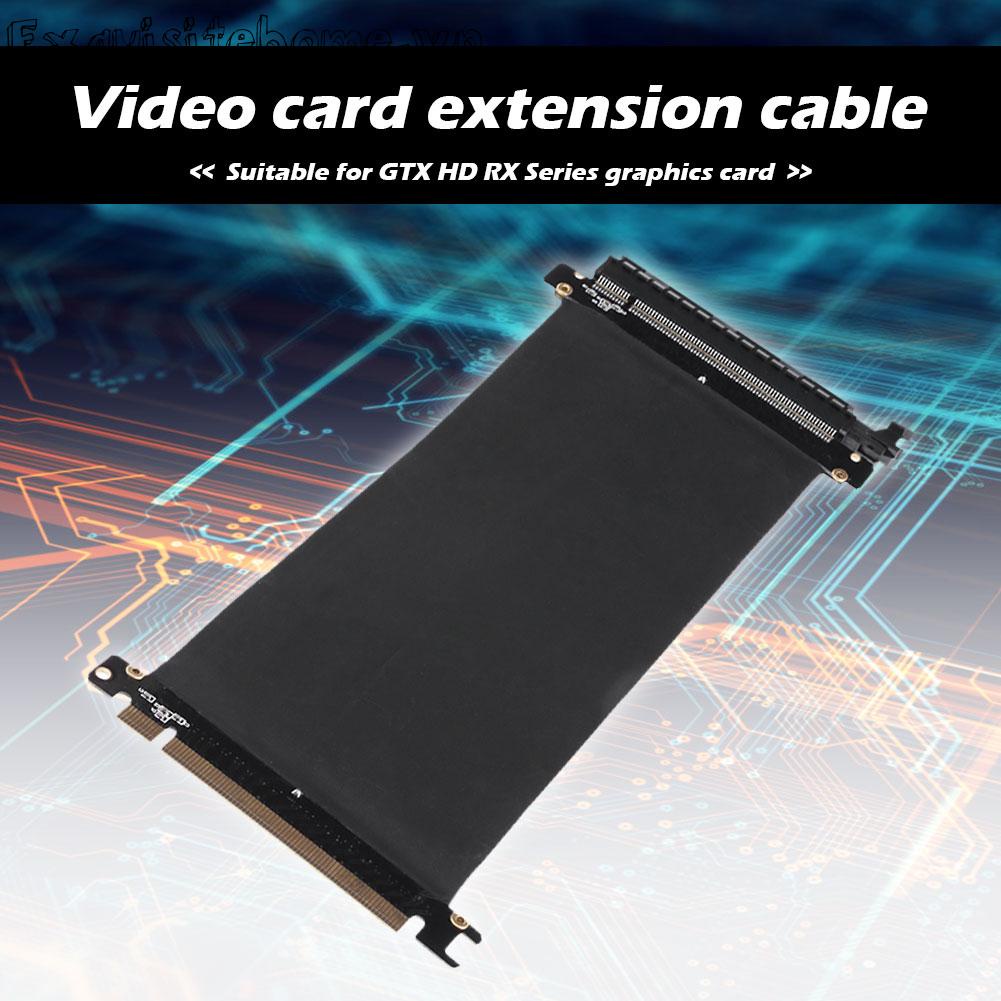 Cáp mở rộng pcie 3.0 16x 180 độ pcie 16x đến 16x thẻ riser linh hoạt