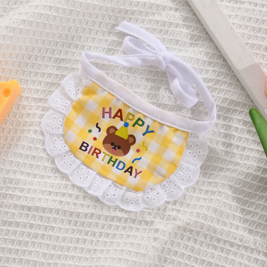 Khăn nước bọt cho thú cưng phụ kiện cho chó mèo sinh nhật mùa hè và mùa thu khăn nước bọt teddy có thể điều chỉnh và đáng yêu cho gấu bông