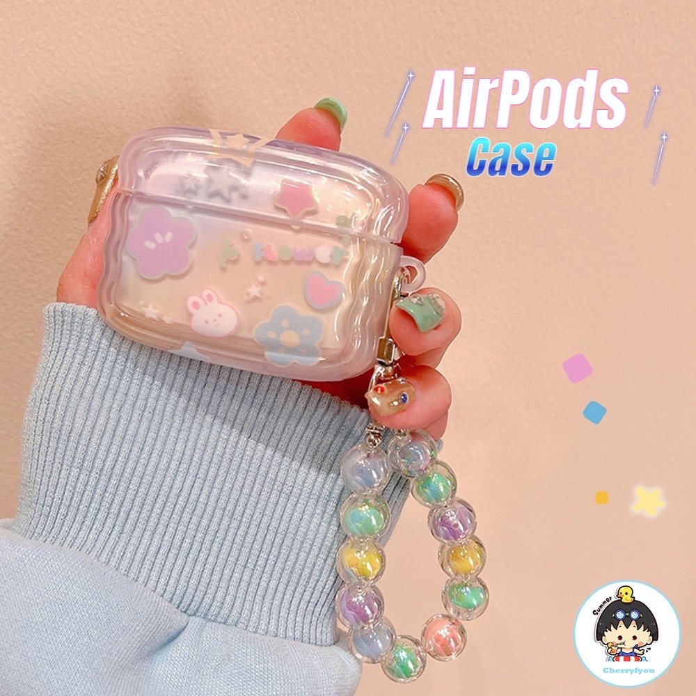 Vỏ Bảo Vệ Hộp Sạc Tai Nghe Bluetooth Không Dây AirPods 1 2 3 Pro Họa Tiết Ngôi Sao Kiểu Hàn Quốc Thời Trang Ốp