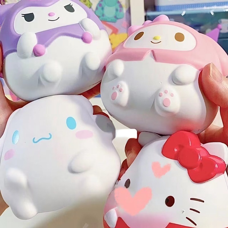 Sanrio hello kitty jumbo squishy kawaii kuromi melody cinnamoroll squishies chậm tăng căng thẳng giảm căng thẳng đồ chơi bóp cho trẻ em người lớn