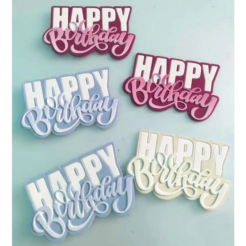 Khuôn Cắt Giấy Kim Loại Hình Chữ happy birthday