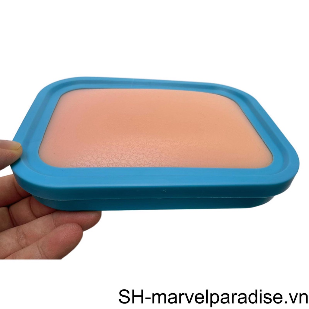 Silicone mô hình da người pad tái sử dụng anti-slip base để thực hành tiêm