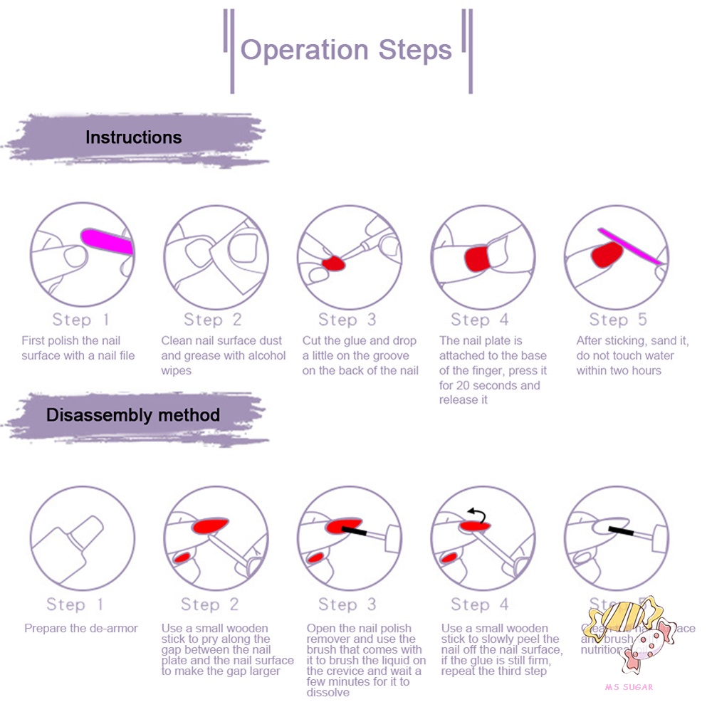 YADORNOS Nhấn vào móng chân màu đỏ trái tim giả móng tay giả móng chân giả thời trang móng chân nhân tạo