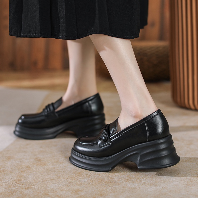 Giày lười da dày-xa phong cách hàn quốc dành cho nữ