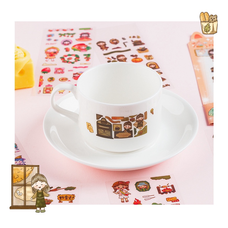 10 cái / gói phim hoạt hình pet planet series sticker túi sinh viên văn phòng phẩm tay sổ cái hộp đựng điện thoại chai nước vật liệu trang trí hình dán dễ thương
