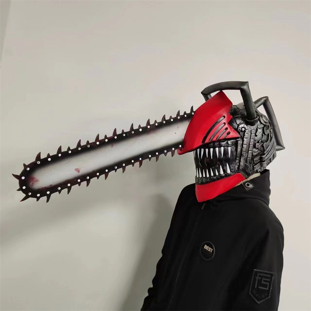 【lasonas】 2023 Chainsaw Man Cosplay Mũ bảo hiểm Mặt nạ Denji Chainsawman Devil Mũ cao su Nhân vật Anime Trang phục Đạo cụ Mô hình Quà tặng Halloween