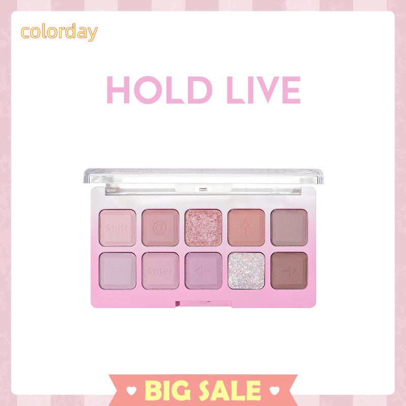 Hold live eyeshadow palette 10 màu trang điểm mờ và lâu trôi