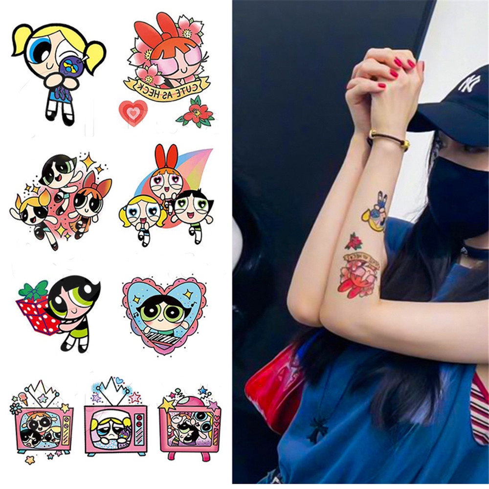 Set 30 Hình Xăm Dán Hoạt Hình pokemon Chống Nước