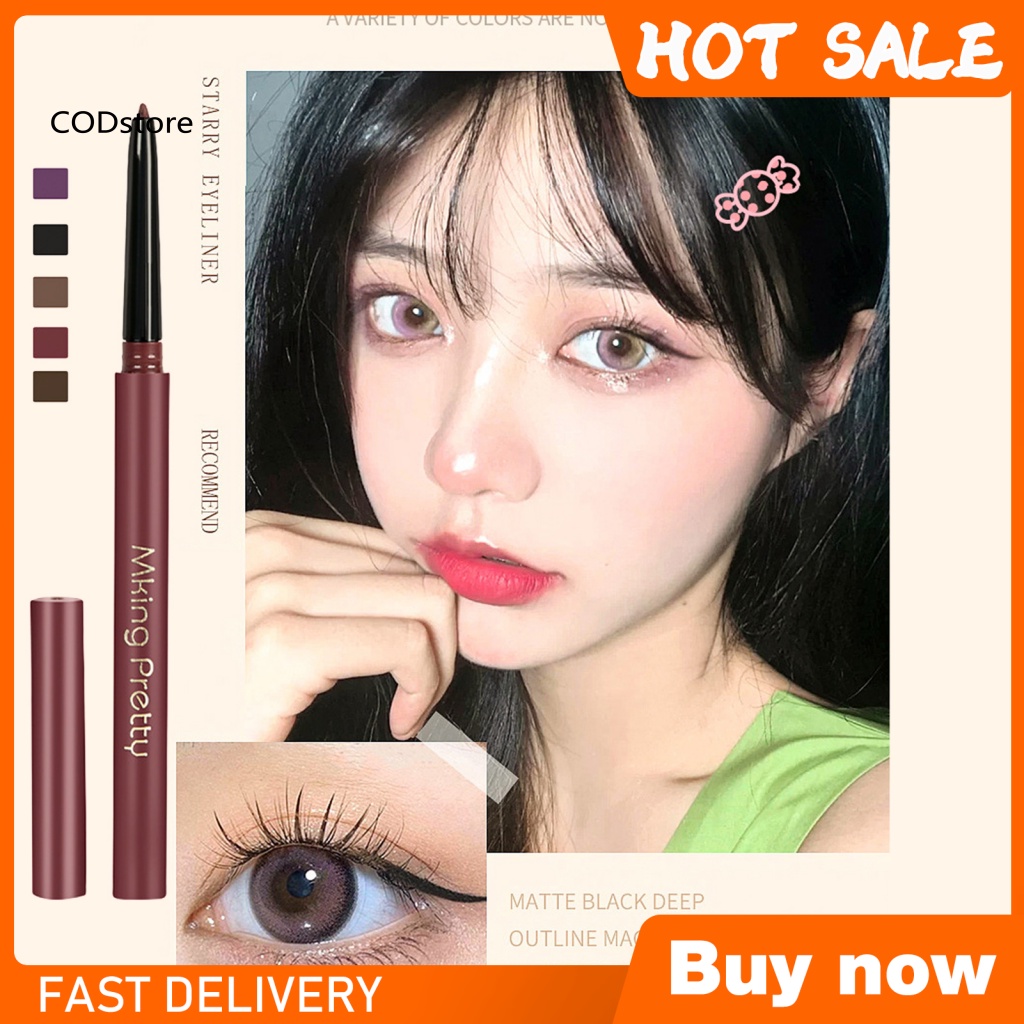 Kdc high pigmented eye liner pencil beauty tool đồng nhất màu sắc long lanh glow eyeliner gel shiny