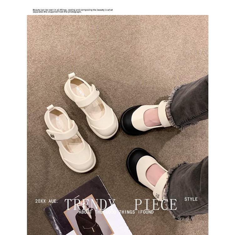 Giày mary jane lolita cao 6cm giày trẻ em đế da mềm đế trơn thời trang mới của phụ nữ