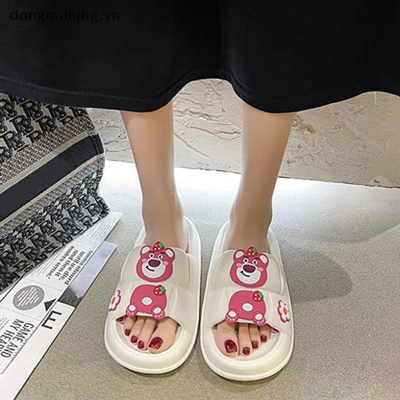 Phim hoạt hình gấu dễ thương đáy dày nhà trong nhà đáy mềm thoải mái dép đi trong nhà dp