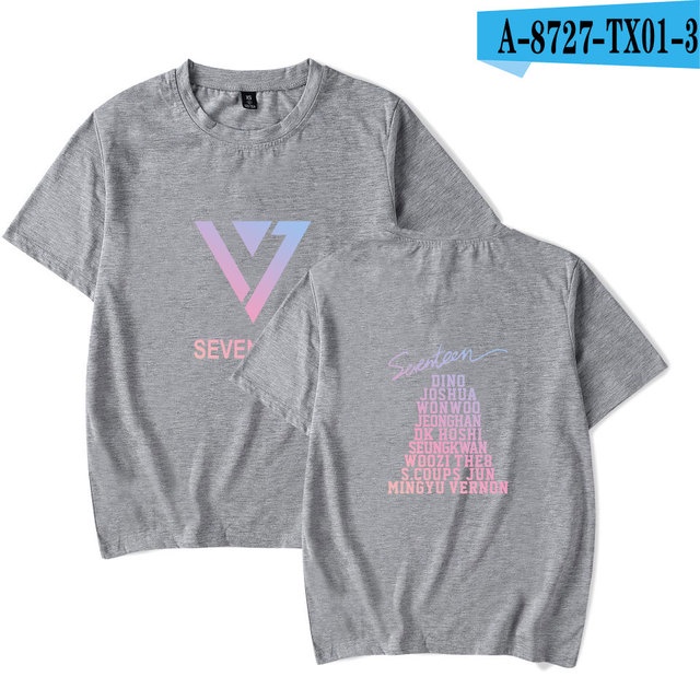 Áo Thun Tay Ngắn In Hình Nhóm Nhạc seventeen Thời Trang Mùa Hè Cho Tuổi teen