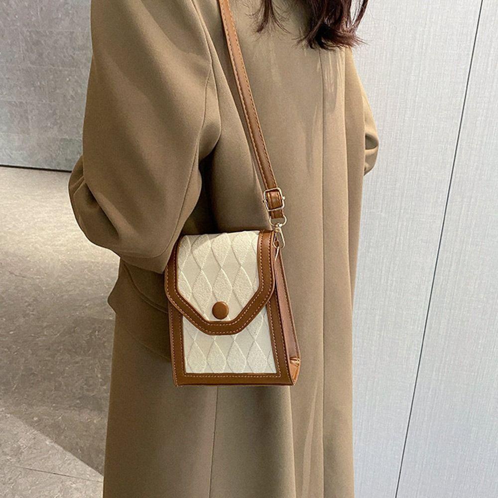 Túi Da pu Đeo Chéo Màu Trơn Thời Trang Dành Cho Nữ