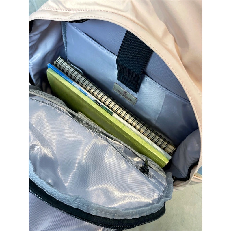Sweet girl pink multi-layer pleated ballet khoang ba lô commuter campus dirt-resistant lightweight large-capacity scho