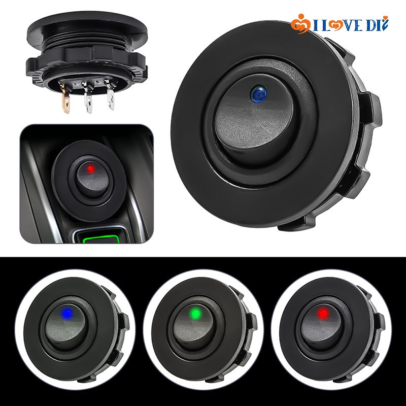 Công Tắc Tròn Bằng ABS Thay Thế Tiện Dụng Cho Đèn Xe Hơi