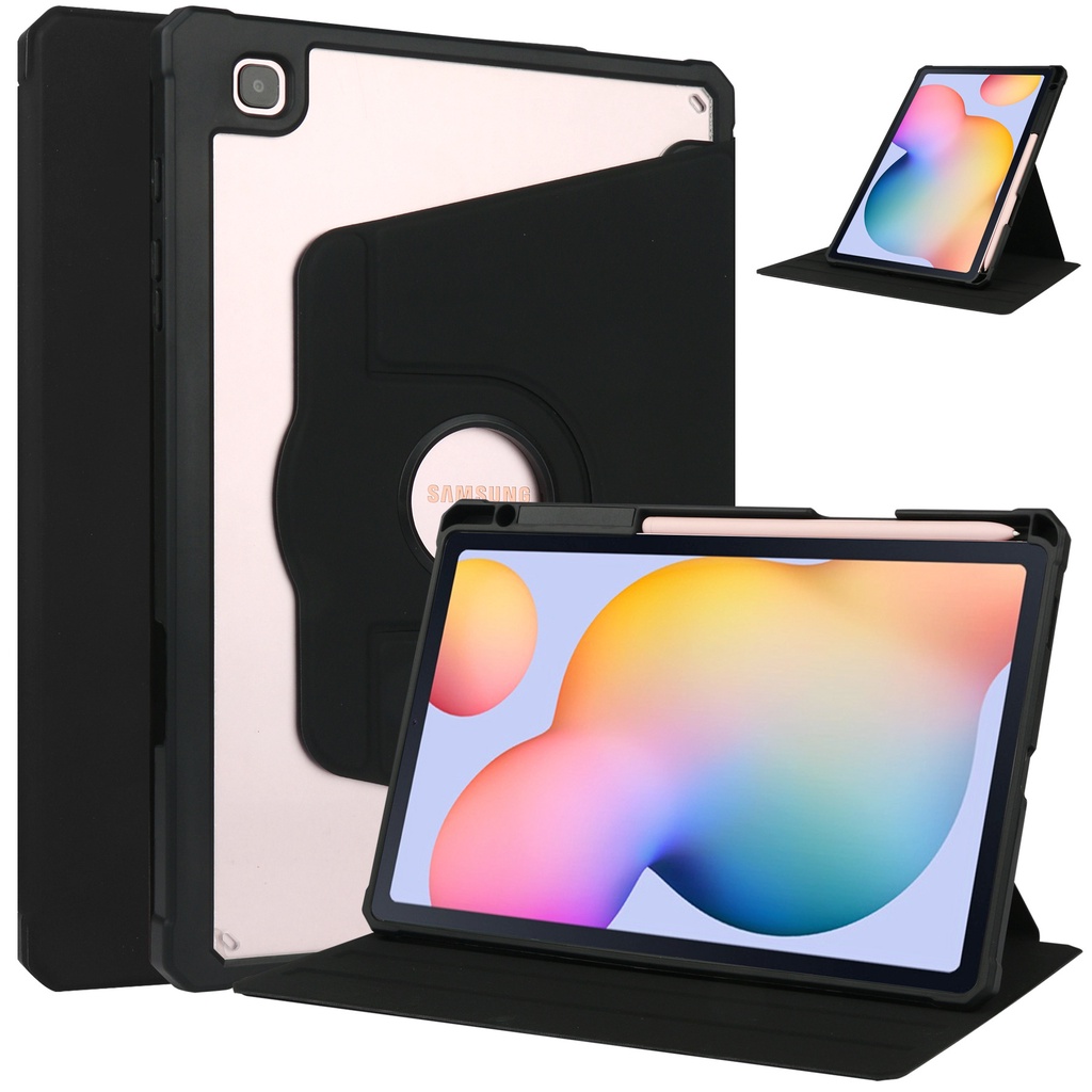 360° Bao Da Máy Tính Bảng Có Ngăn Đựng Bút Cho Samsung Galaxy Tab S6 Lite P613 P619 Tab s6lite10.4inch 2020 2022 Samsung Tab SM-P610 SM-P615