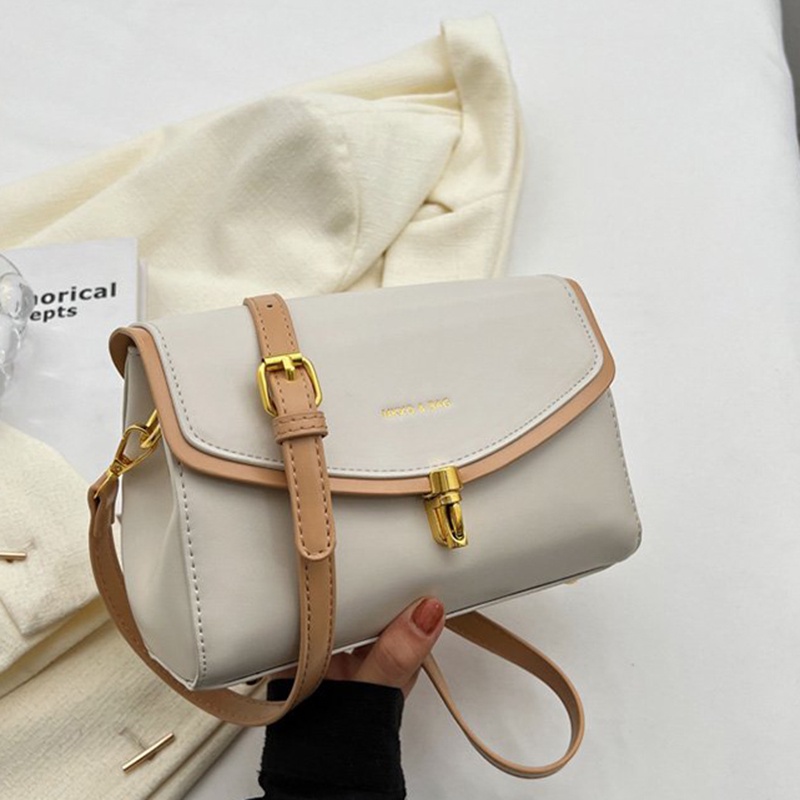 Ielgy Túi Đeo Vai Hình Vuông Cỡ Nhỏ / Vừa / Nhỏ Có Khóa Từ Tính Phong Cách Hàn Quốc Dễ Phối Đồ Thời Trang Cho Nữ