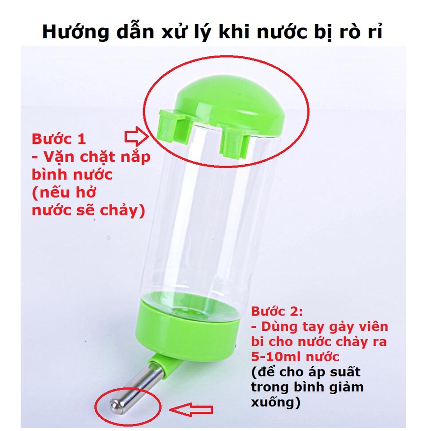 [Mã BMLT35 giảm đến 35K đơn 99K] BÌNH NƯỚC cho Chó mèo Orgo New Bình TREO CHUỒNG (4 loại) vòi uống nước tự động chó mèo