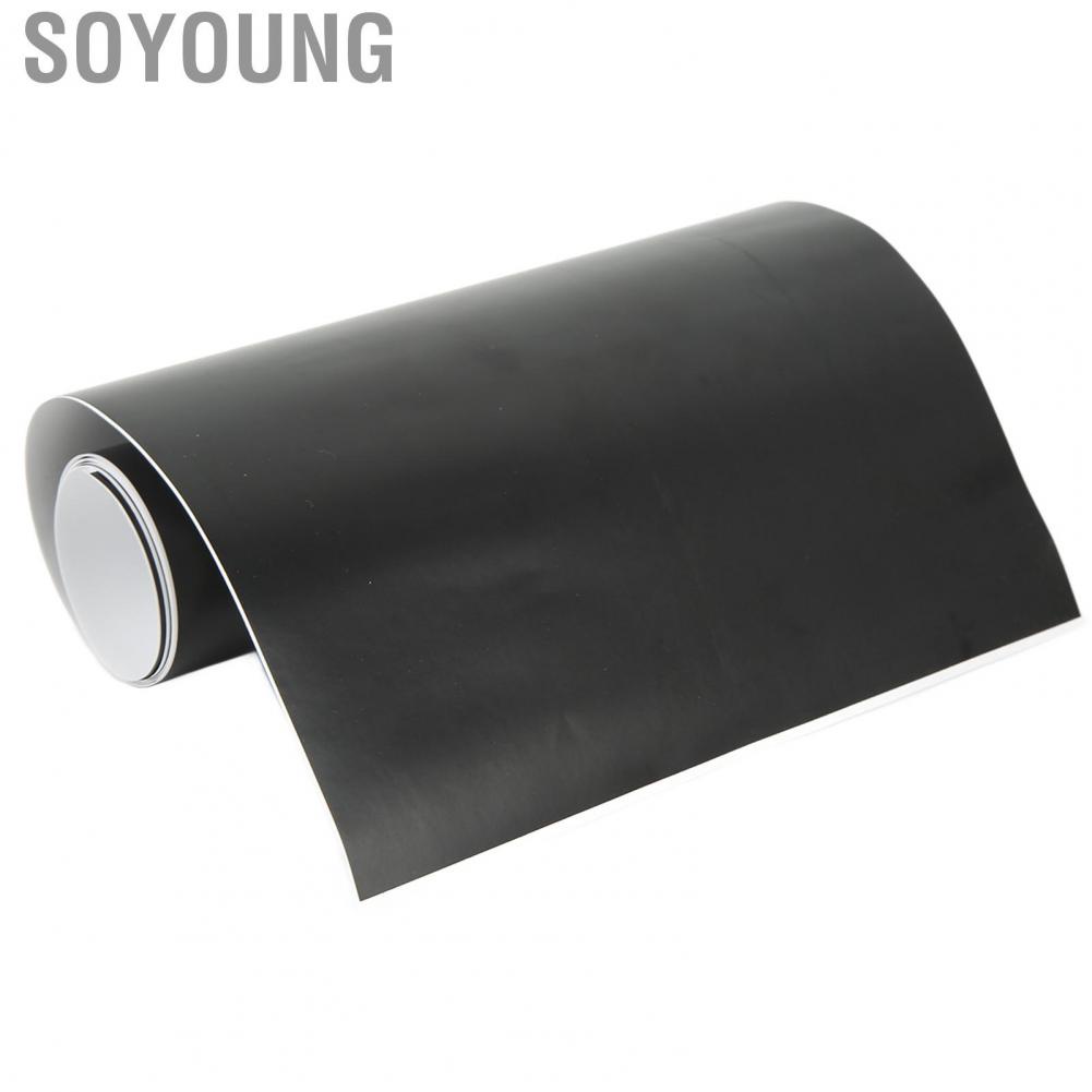 Soyoung 130 X 20cm Car Windscreen Sun Strip Sticker Matte Black PVC Windshield Protection Universal