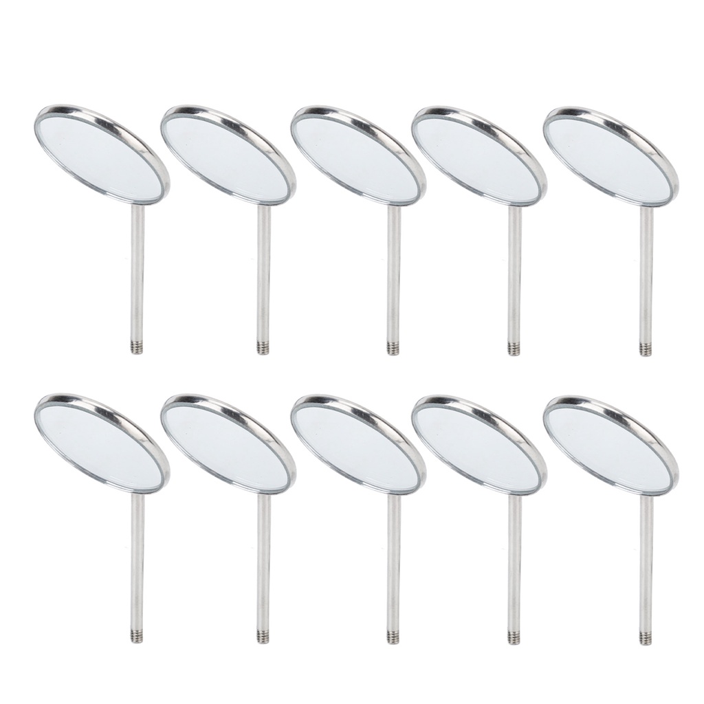Set 10 Gương Nha Khoa Bằng Thép Không Gỉ Có Tay Cầm Phản Chiếu