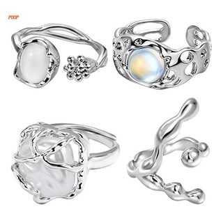 Nhẫn Đá Opal Tự Nhiên Phong Cách Vintage