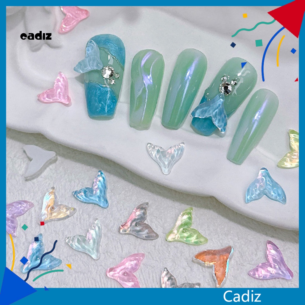 Túi 20 Hạt Cườm Hình Đuôi Cá Ba Chiều Đính Đá Trang Trí Móng Nghệ Thuật