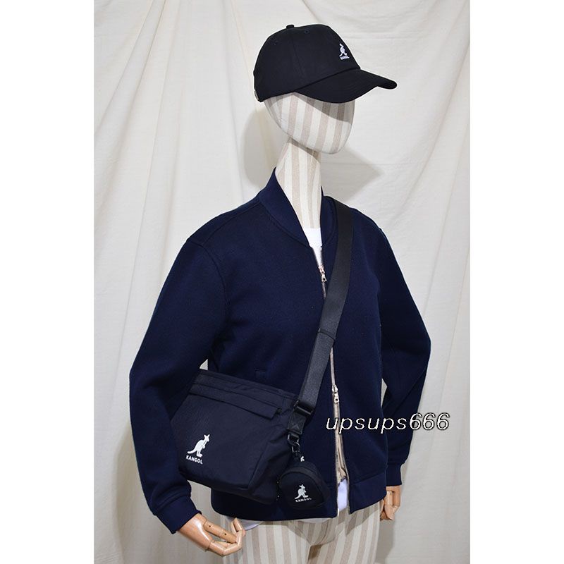 Kangol / kangor Túi Đeo Chéo Vai Kangaroo Chính Hãng II 3235 Nylon Chống Thấm Nước Có Khóa Kéo Đơn Giản Cho Trẻ Em