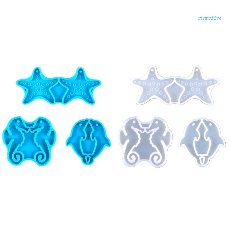 Khuôn Đúc Silicone Hình Cá Heo Làm Mặt Vòng cổ / Bông Tai / Móc Khóa Bằng Resin Epoxy M