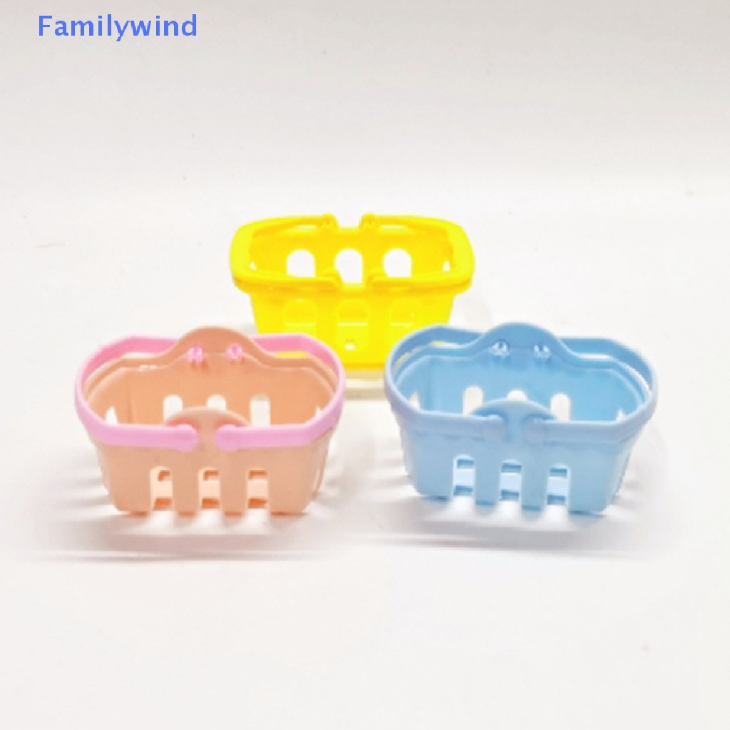 Set 2 Giỏ Nhựa Mini Đựng Trái Cây / Rau Củ / Đồ Giặt Nhà Búp Bê