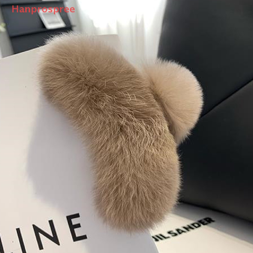 Hanprospree > Kẹp Tóc Càng Cua Cỡ Lớn Đính Lông Thỏ Cho Nữ