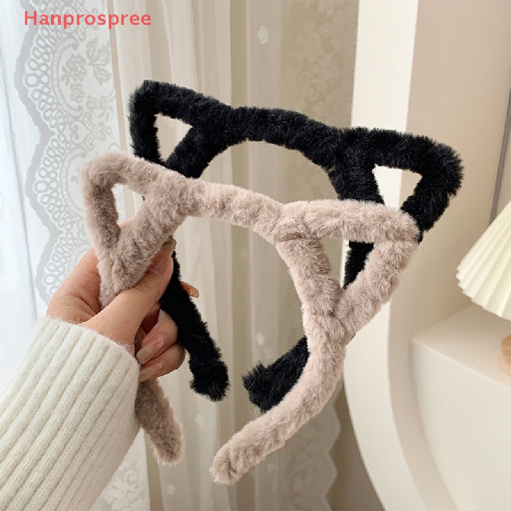 Hanprospree > Băng Đô Tai Thỏ Lông Xù Xinh Xắn Đáng Yêu Cho Nữ Rửa Mặt