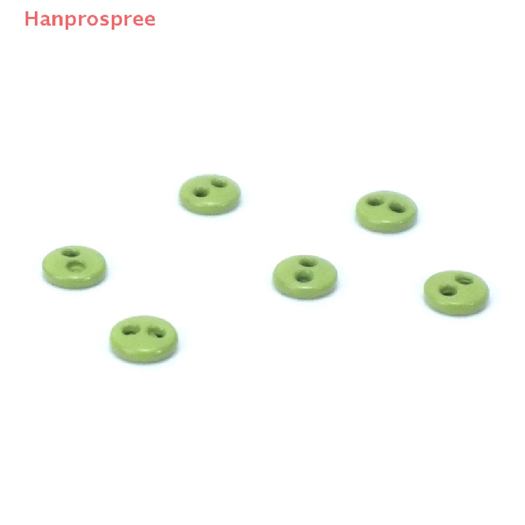 Set 10 Nút Tròn Hai Lỗ Nhiều Màu Sắc Làm Đồ Chơi Búp Bê