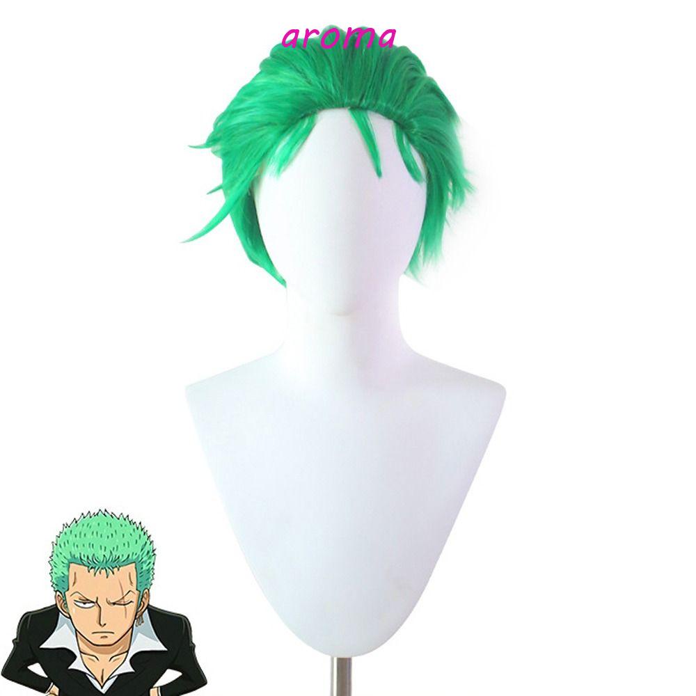 Bộ Tóc Giả Ngắn Thẳng Bằng Sợi Tổng Hợp Mềm Dùng Hóa Trang Nhân Vật Roronoa Zoro
