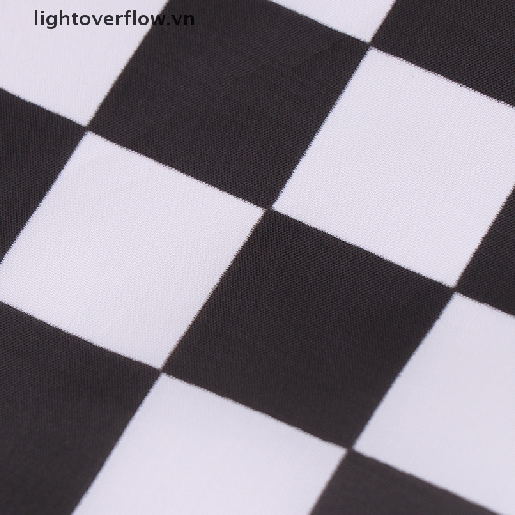 Bộ 10 Lá Cờ Đua Xe Hình Vuông Màu Trắng Đen Độc Đáo