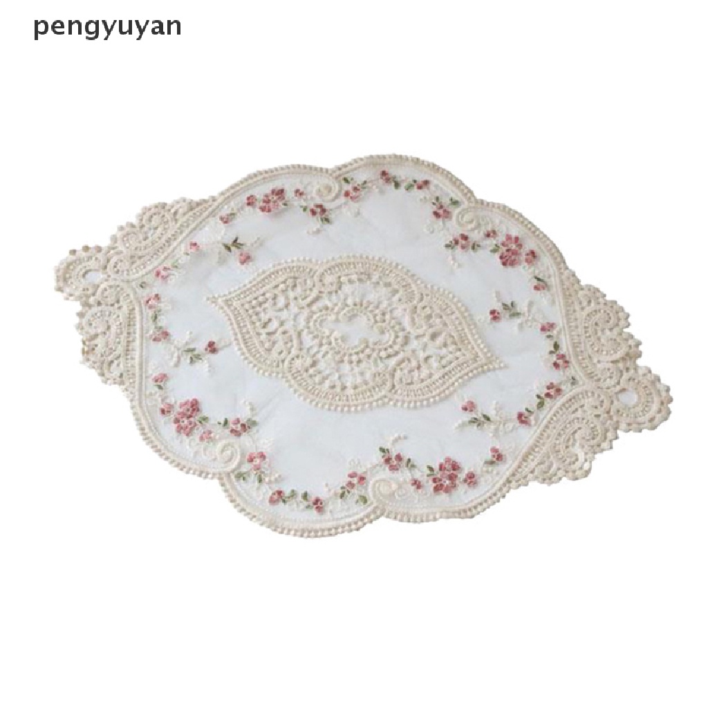 1 Tấm Lót Bàn Ăn Bằng Ren Thêu Họa Tiết Phong Cách Châu Âu Sang Trọng