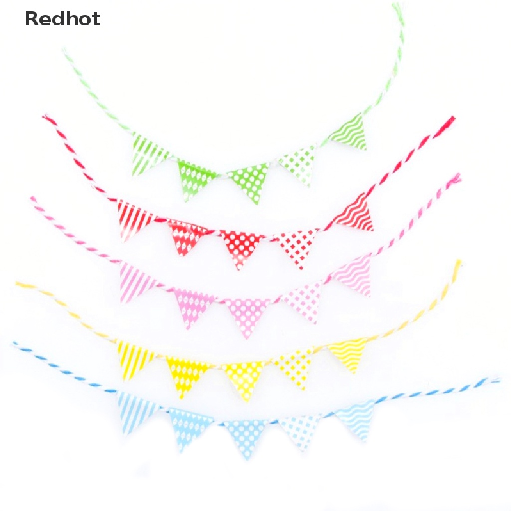 1 Bộ Cờ Treo Hình Tam Giác Nhiều Màu Sắc Trang Trí Nhà Búp Bê 1: 12