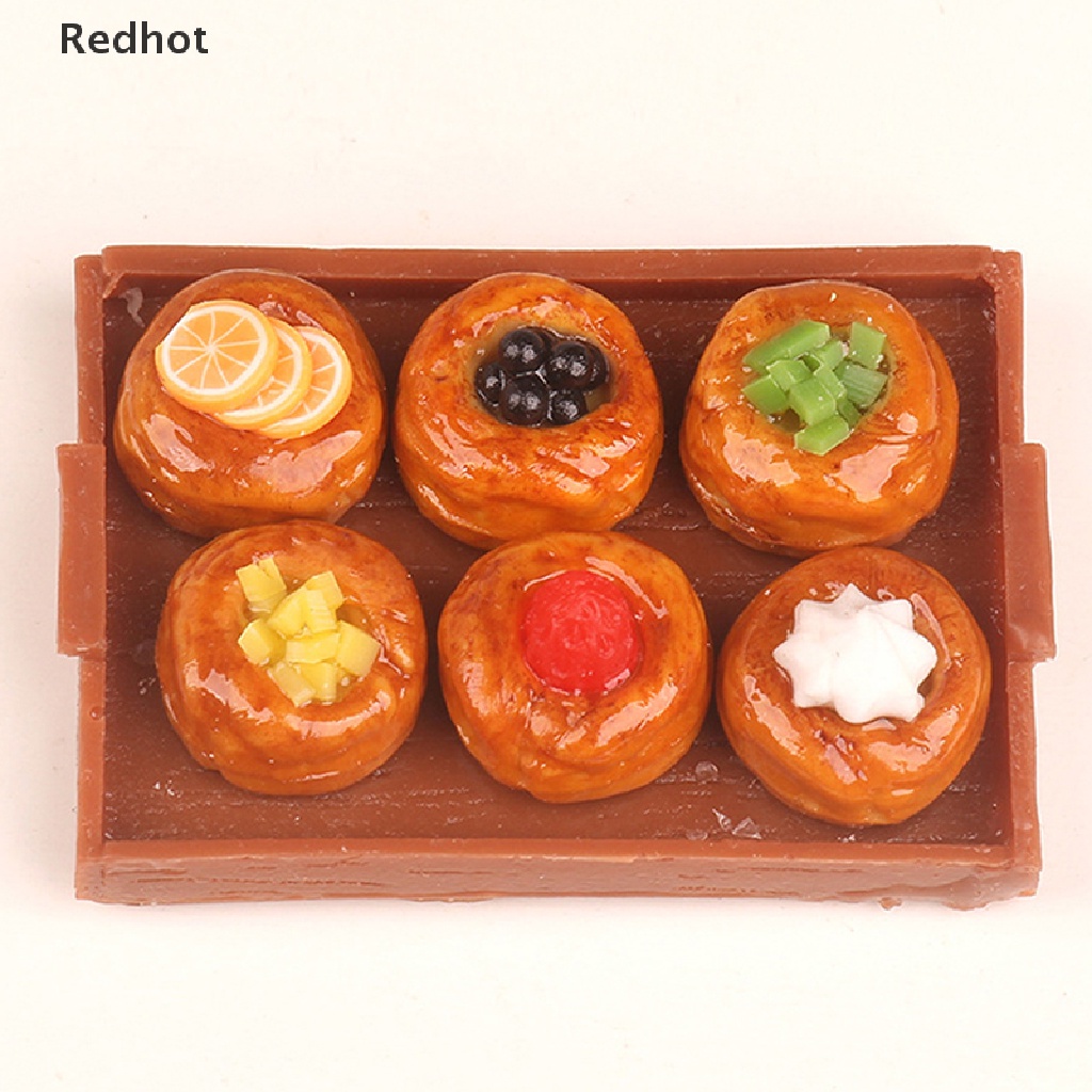 1 Bộ Khay Đựng Bánh Mì Trái Cây Đồ Chơi Búp Bê Cỡ 1 / 12