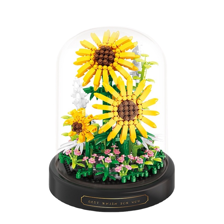 Bộ Đồ Chơi Lắp Ráp Chậu Hoa Để Bàn Trang Trí Dành Cho Bé Gái