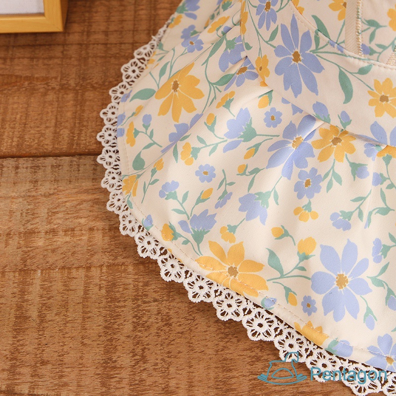 Mũ Rộng Vành Chống Nắng Bằng Vải Cotton Chất Lượng Cao In Họa Tiết Hoa Cho Bé Gái