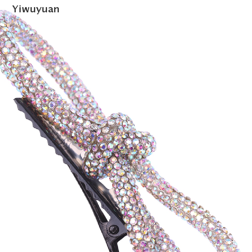 Bộ 2 Kẹp Tóc Nơ Đính Đá Cho Nữ