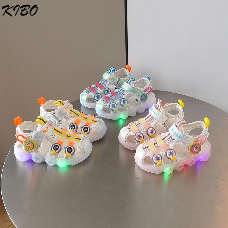 Giày Sandal Đế Mềm Phát Sáng Thời Trang Đi Biển Cho Bé 0-3 Tuổi