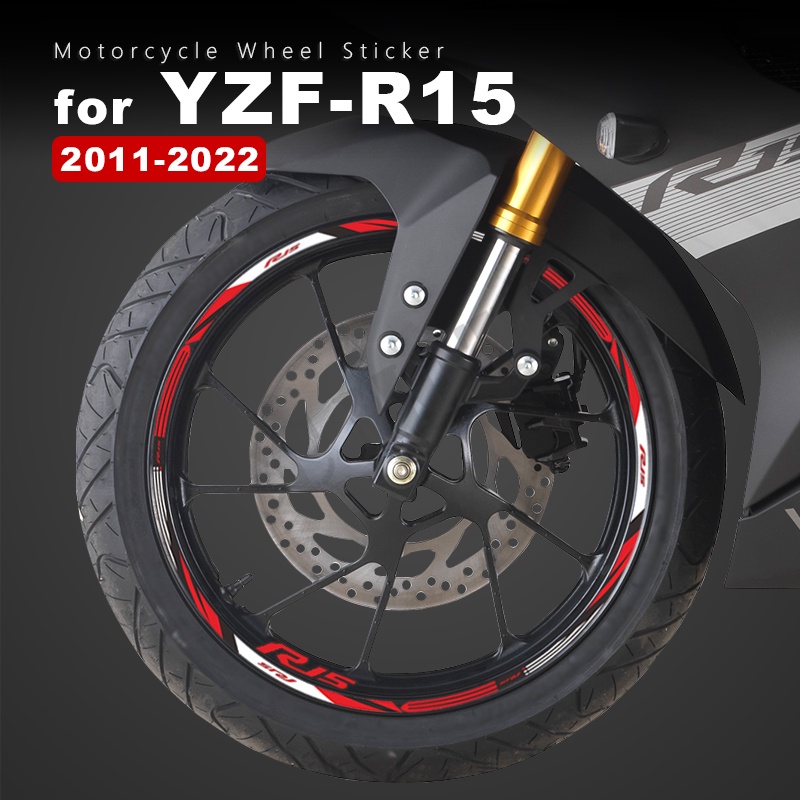 Xe Máy Bánh Xe Miếng Dán Chống Thấm Nước Vành Sọc YZF R15 V4 Dành Cho Xe Yamaha YZFR15 V2 V3 2011-20