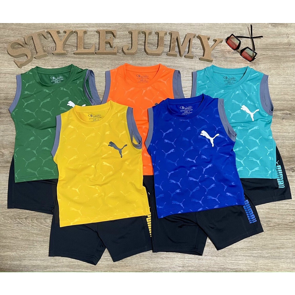 Size 1-6 ( 10-23kg) - Bộ đồ thể thao thun lạnh sát nách in hình cọp