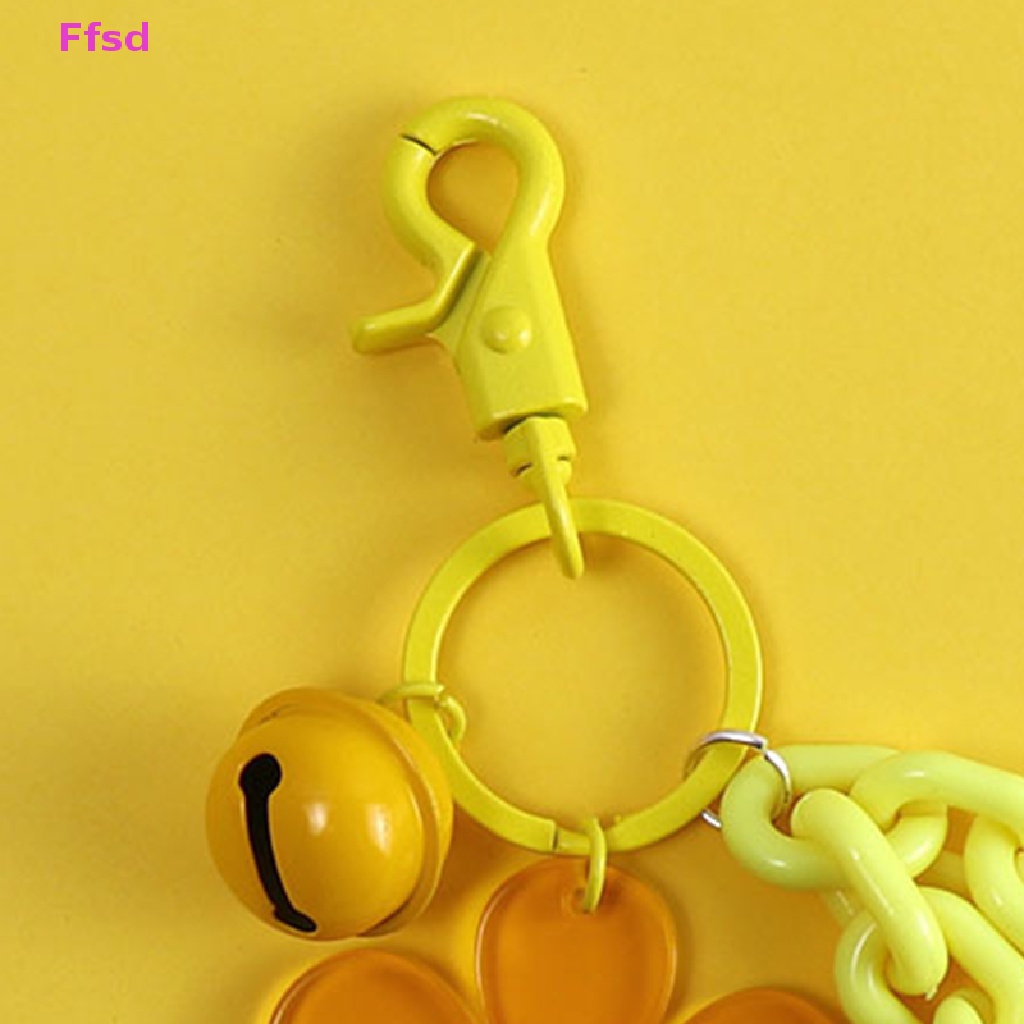 {Ffsd} Móc Khóa Acrylic Hình Hoa Hướng Dương Mặt Cười Mặt Cười Dễ Thương Màu Kẹo Ngọt Phụ Kiện Trang Trí Ba Lô Đồ Chơi Xe Hơi Cho Nữ