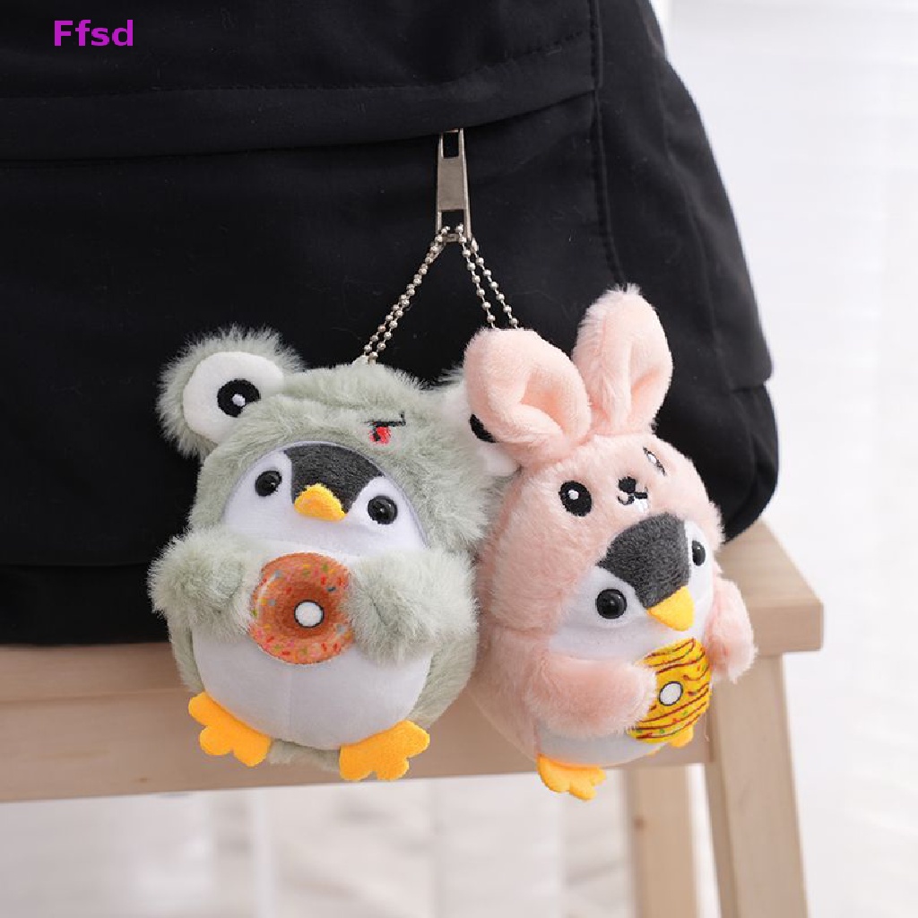 {Ffsd} Móc Khóa Hình Chim Cánh Cụt Nhồi Bông Dễ Thương