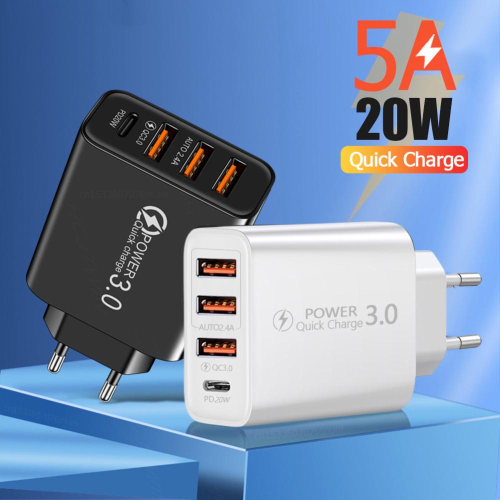 Củ Sạc Nhanh 60W USB C PD 3.0 Chuyên Dụng Cho Iphone Xiaomi Cốc Sạc Điện Thoại Di Động