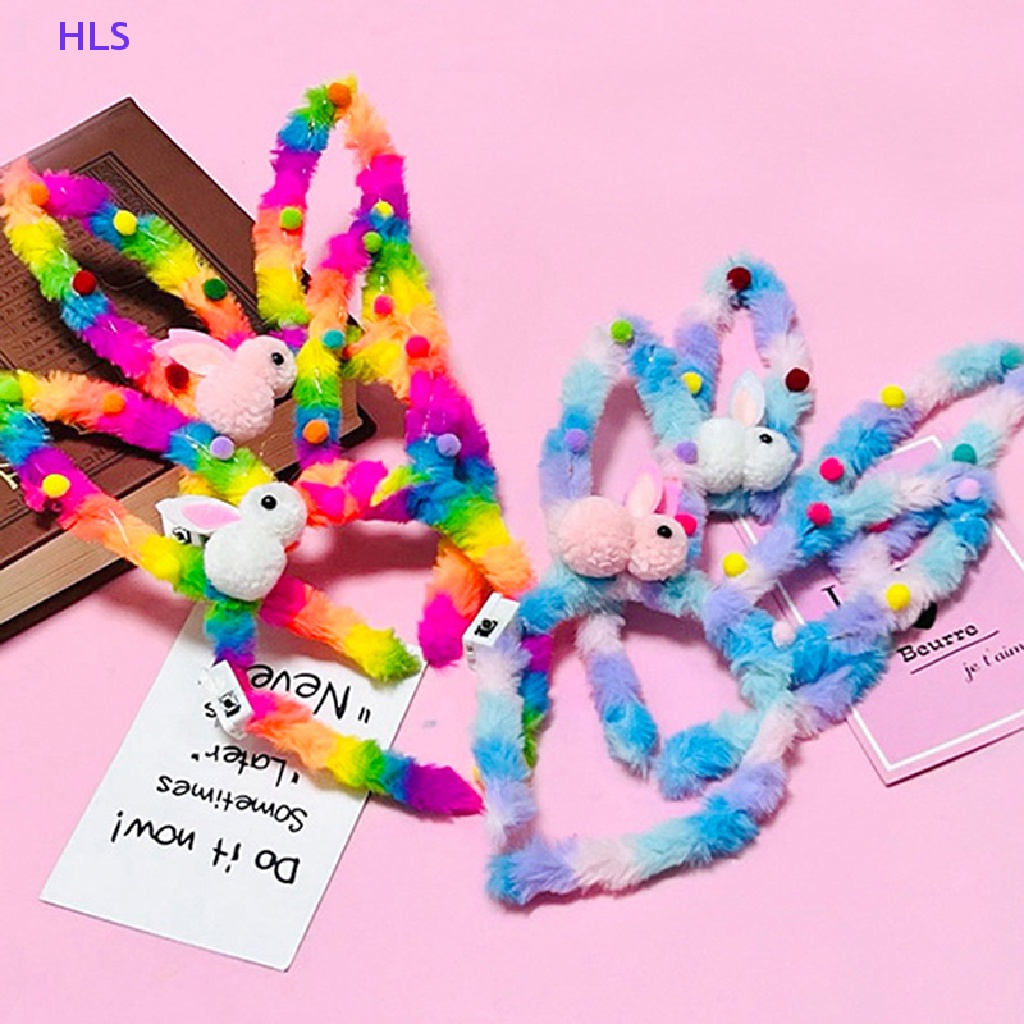 1 Kẹp Tóc Thỏ Bông Phát Sáng Trong Bóng Lông Mới