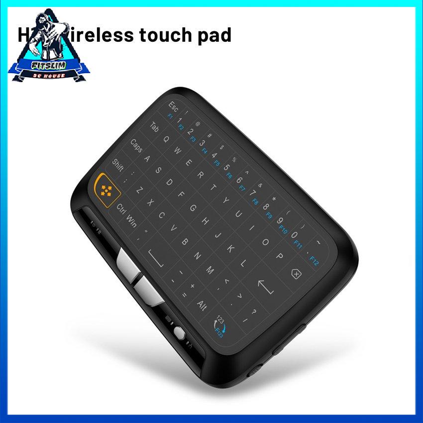 Chuột Không Dây H18 + Bàn Phím Mini Cảm Ứng Toàn Màn Hình Qwerty 2.4Ghz Di Có Chức Năng Đèn Nền Cho Smart TV