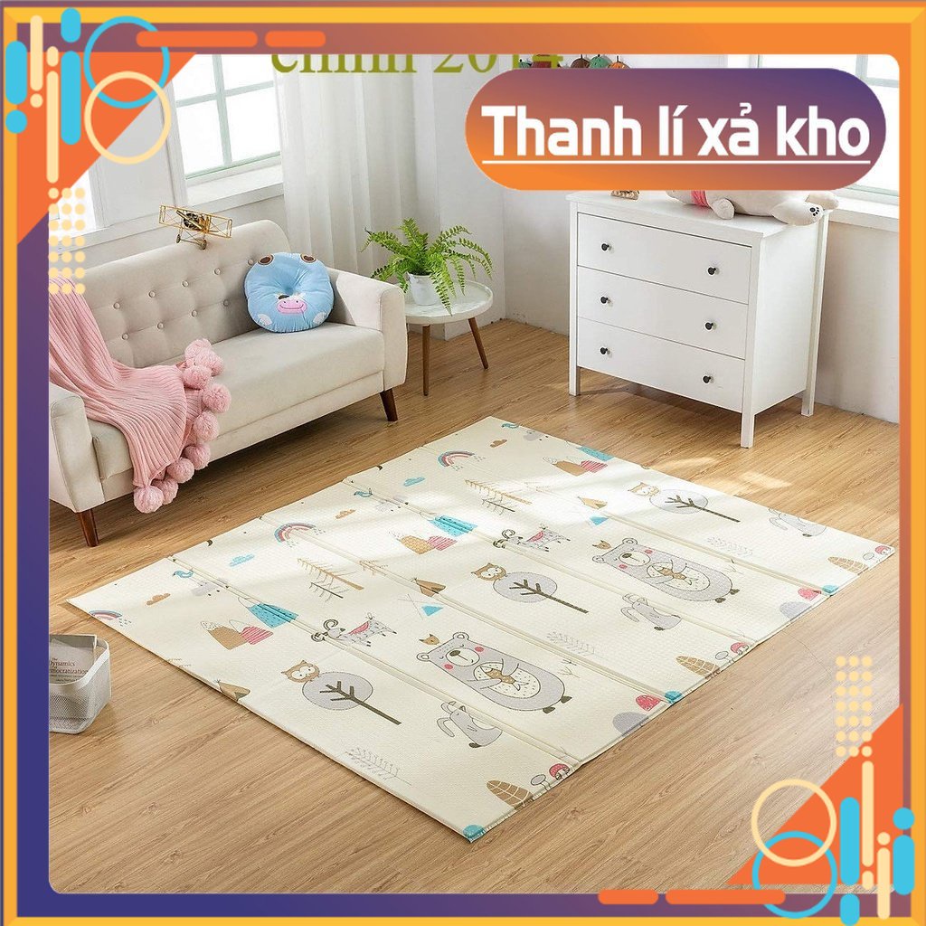 Thảm chơi cho bé xốp Silicone XPE 2 mặt cao cấp công nghệ Hàn Quốc chống nóng, chống trơn trượt và chống nước 1m8 x 2m s