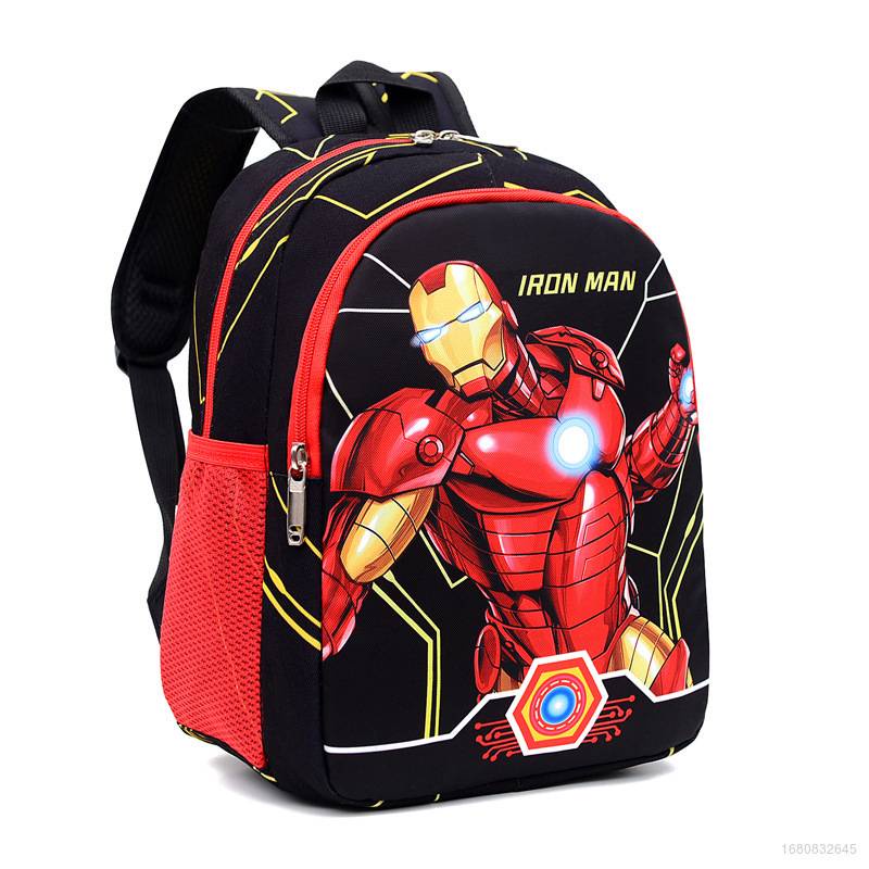 Ba Lô In Hình GT2 Iron Man Spider-Man Sức Chứa Lớn Thoáng Khí Đa Năng Thời Trang Cho Học Sinh